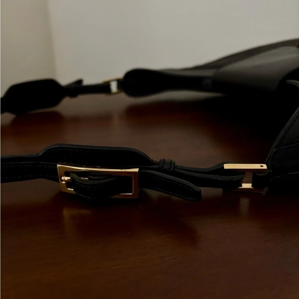 Gucci Jackie O Black Canvas Leather Trim Handbag | Iconic Piston Lock - Picture 6 of 12